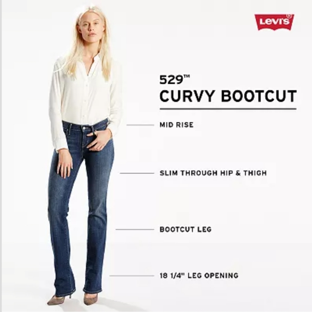 NWT Levi's 529 Curvy Bootcut Jeans